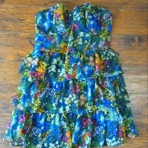Abercrombie & Fitch floral strapless dress